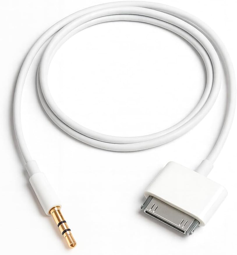 Dock connector to 3.5mm Jack Aux Cable for Apple iPod (All Generations)