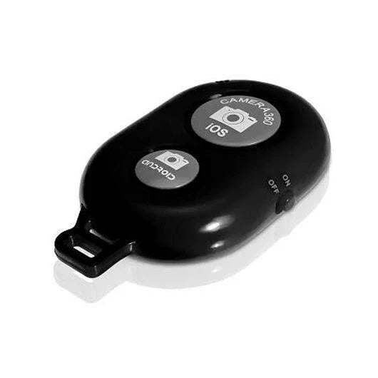 Wireless Bluetooth Remote Shutter for iPhone, Samsung & Android – Black Selfie Control