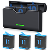 USB Battery Charger For GoPro HERO 10, HERO10 Black, HERO10 Black Bones Action Camera - Triple Battery Charger