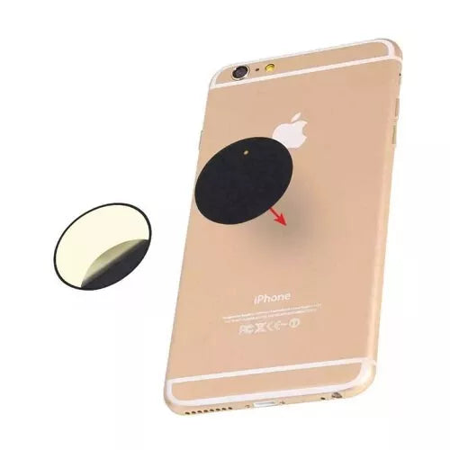 2X Metal Plates for Magnetic Car Mount – Adhesive Dashboard Discs for Mobile Holders