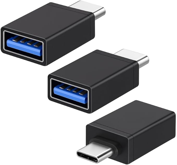 USB-A (Female) to USB-C (Male) Adapter – USB 3.0 Converter (Pack of 3)