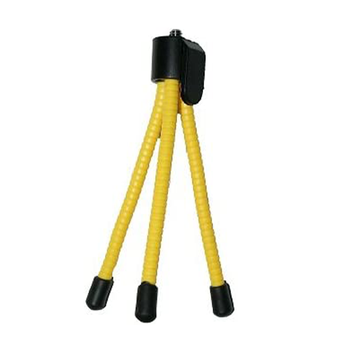Mini Flexible Tripod for Digital Cameras and Camcorders - Yellow