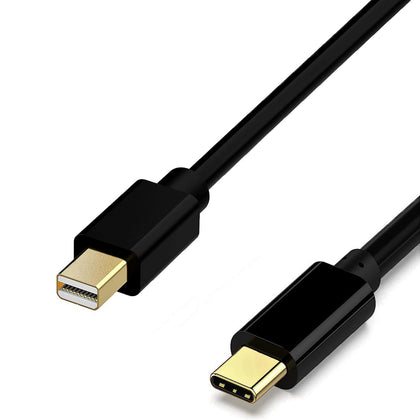 USB-C to Mini DisplayPort Cable - 4K 60Hz - Black - Gold Plated USB 3.1 Type C to mDP Adapter