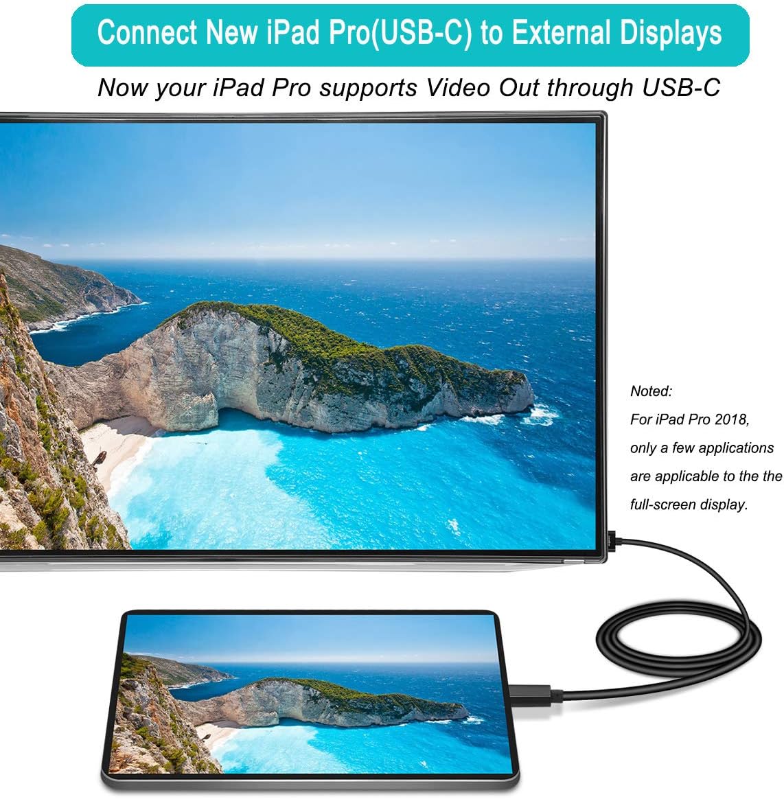 USB-C to HDMI Cable Gold Plated - 4K 60Hz - Black - USB 3.1 Type C to HDMI Adapter