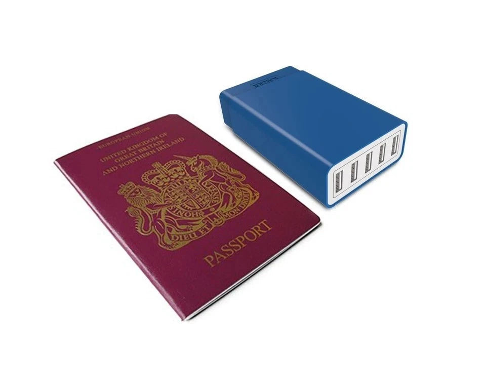 5 Port USB Charging Hub 40W Desktop Charger for Phones, Tablets, Cameras and USB Devices