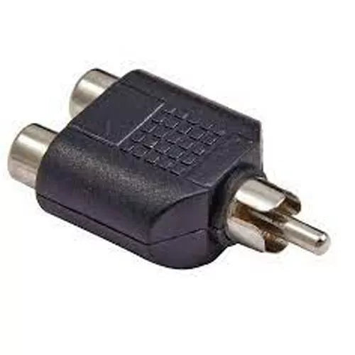 2-Pack RCA Female to Male Plug Adapter – Phono Mono Jack Splitter Joiner Converter