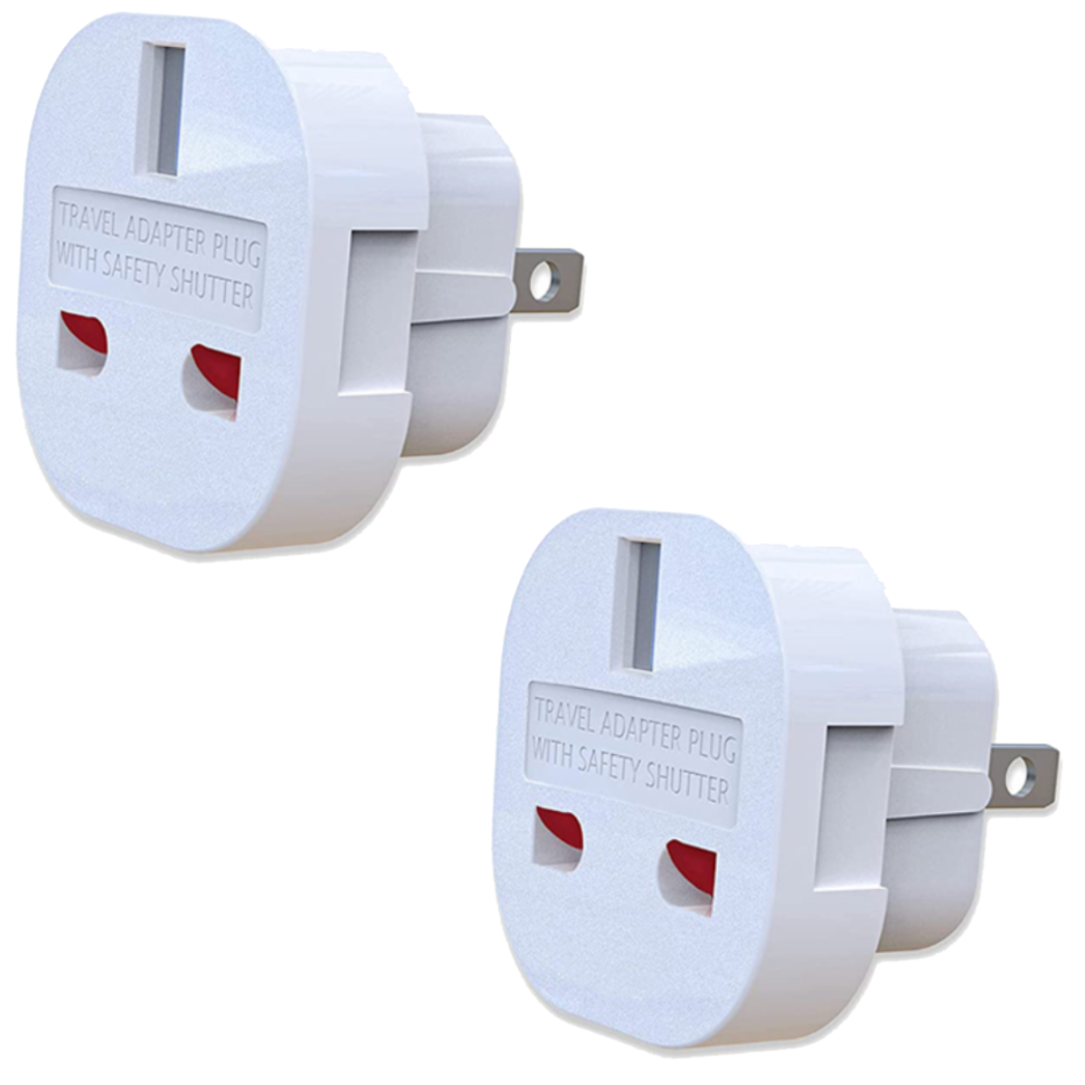 UK To Kiribati Travel Adapter - Converts UK Plug To 2 Pin (Flat) Plug