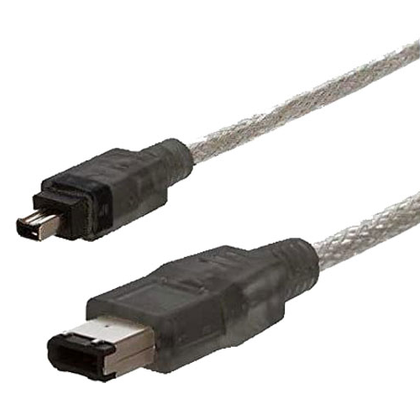 Firewire Cable For Sony DCR-PC8, DCR-PC8E Handycam Camcorder - 4 To 6 Pin ILINK / DV / IEEE 1394
