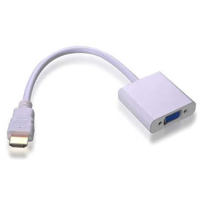 HDMI To VGA Adapter Cable For Laptops - HDMI Male To VGA Male Lead - Length : 6.5ft / 2M