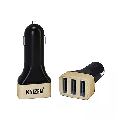 Quick USB Car Charger For Apple, Android Mobile Phones And Tablets - With 3 USB Charging Port