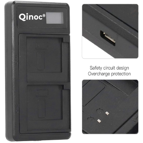Dual Battery USB Charger For Canon DC320 Handycam Camcorder