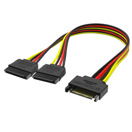 15 Pin SATA Power Y Splitter Cable