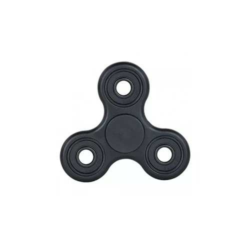 Hand Tri Fidget Spinner - Anti Stress And Axiety Toy - Black - Pack of 2
