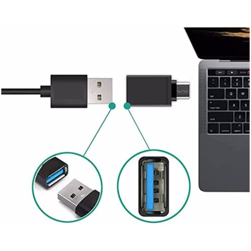 USB-A (Female) to USB-C (Male) Adapter – USB 3.0 Converter (Pack of 3)