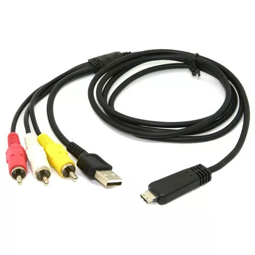 TV Cable For Sony Cybershot DSC-W360 Digital Camera - AV / Audio Video Lead