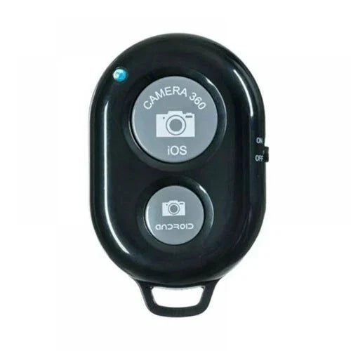 Wireless Bluetooth Remote Shutter for iPhone, Samsung & Android – Black Selfie Control