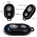 Wireless Bluetooth Remote Shutter for iPhone, Samsung & Android – Black Selfie Control