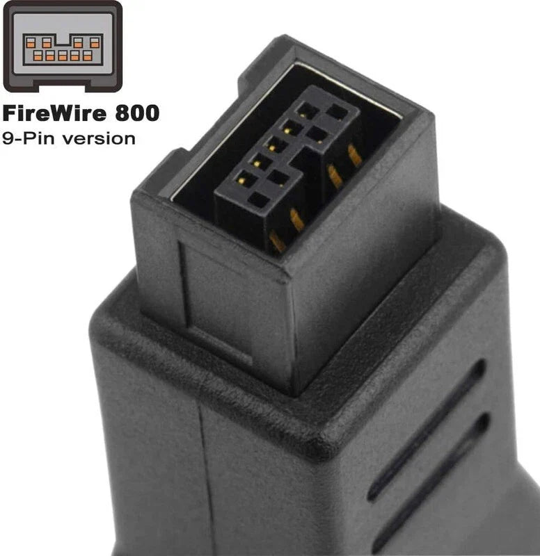 FireWire 400 (6-Pin) Female to 800 (9-Pin) Male i.LINK Connector Adapter Converter