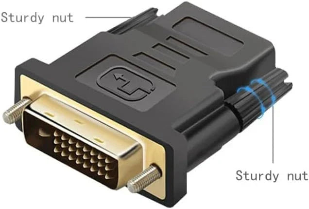 DVI-D 24+1 Male to HDMI Female Adapter Converter for Laptop, PC, HDTV
