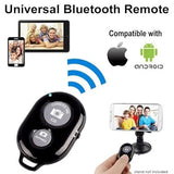 Wireless Bluetooth Remote Shutter for iPhone, Samsung & Android – Black Selfie Control