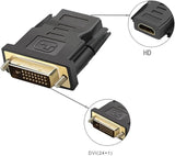 DVI-D 24+1 Male to HDMI Female Adapter Converter for Laptop, PC, HDTV