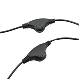 Headphone Splitter Cable 3.5mm Jack - 2 Way Audio Lead For iPhone, iPod, iPad and PSP - Color : Black