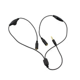 Headphone Splitter Cable 3.5mm Jack - 2 Way Audio Lead For iPhone, iPod, iPad and PSP - Color : Black