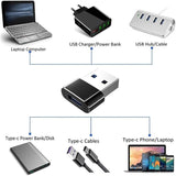 USB to USB-C Adapter (3-Pack) – Type-C Female to USB-A Male OTG Converter for Charging & Data Transfer