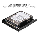 Metal Dual 2.5" To 3.5" Hard Drive Bay Mounting Bracket For HDD / SSD