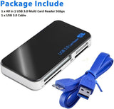 7-in-1 USB SD Card Reader – USB 3.0 to SD, Micro SD, CF, XD, M2, Memory Stick Pro Duo – Compatible with Sony, Canon, Nikon, GoPro & More