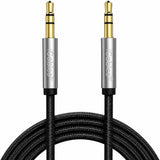 3.5mm Audio Jack to Jack Braided Auxiliary Cable - Works with Mobile MP3 / MP4 Players and more