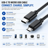 USB Type-C to Micro USB Cable for Speakers, MP3 Players & Headphones
