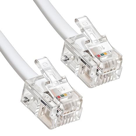 RJ11 to RJ11 Cable – Landline, Router & Modem Connector