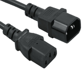 IEC C14 Male - IEC C13 Female Power (13A) Extension/Jumper Lead