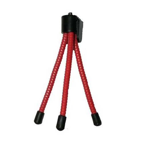 Mini Flexible Tripod for Digital Cameras and Camcorders - Red