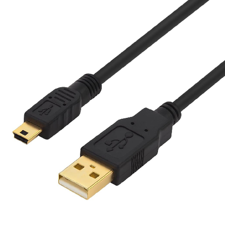 USB 2.0 to Mini USB Cable Sync & Charge for Cameras, Dash Cams PS3 Controllers MP3 Players Portable Hard Drives & Sat Nav