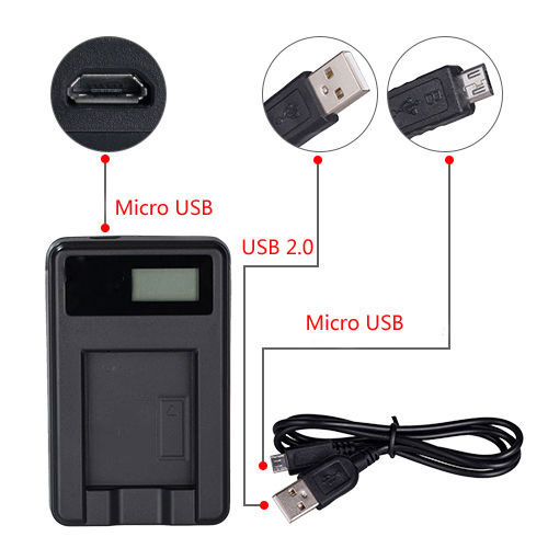 USB Battery Charger For Casio Exilim EX-H15 Digital Camera