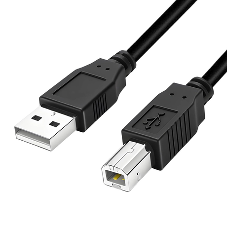 USB 2.0 A to B Printer Cable – Compatible with HP, Canon, Epson, Brother Printers