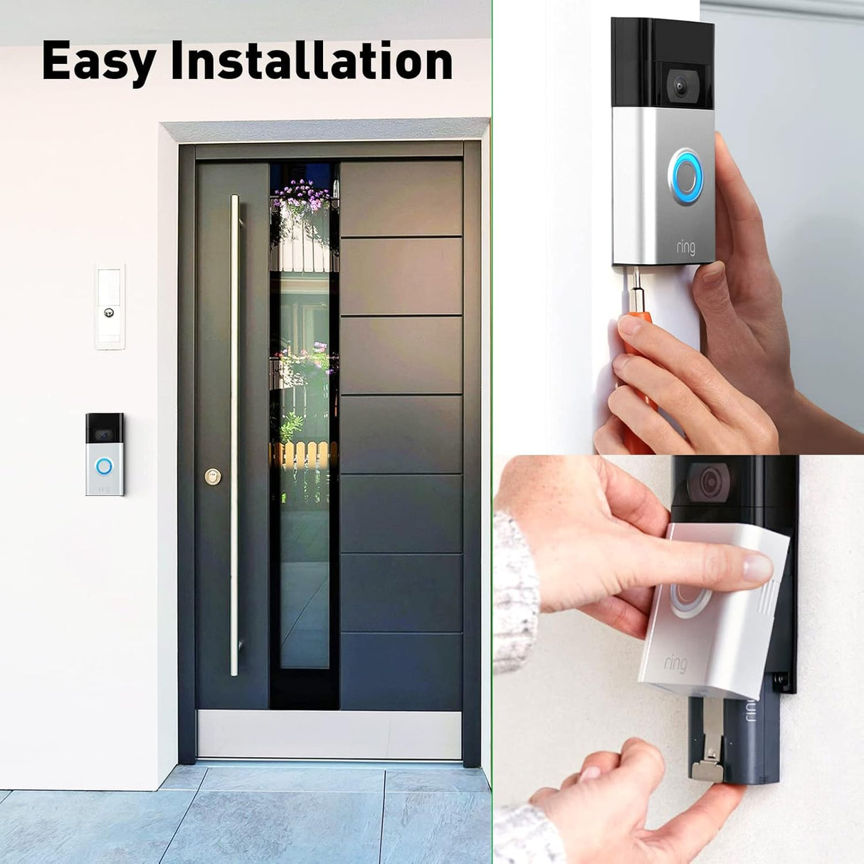 Replacement Battery for Ring Video Doorbell 2/3/3+/4 & Stick Up Cam – 3.65V 6040mAh Quick Release Battery