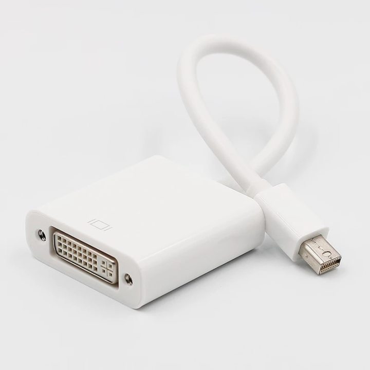 Mini DisplayPort To DVI Adapter Cable For Thunderbolt 1/2 Mac/PC - Mini DP to DVI Converter