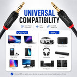 3.5mm Jack to Jack Audio Cable For Smartphones, Ipad, Ipod, Tablets and MP3