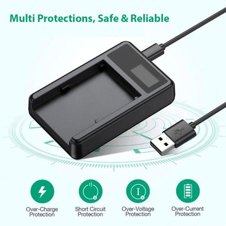 Battery Charger For Panasonic Lumix DC-FZ10002EB Digital Camera