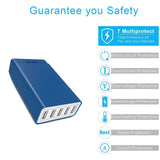 5 Port USB Charging Hub 40W Desktop Charger for Phones, Tablets, Cameras and USB Devices