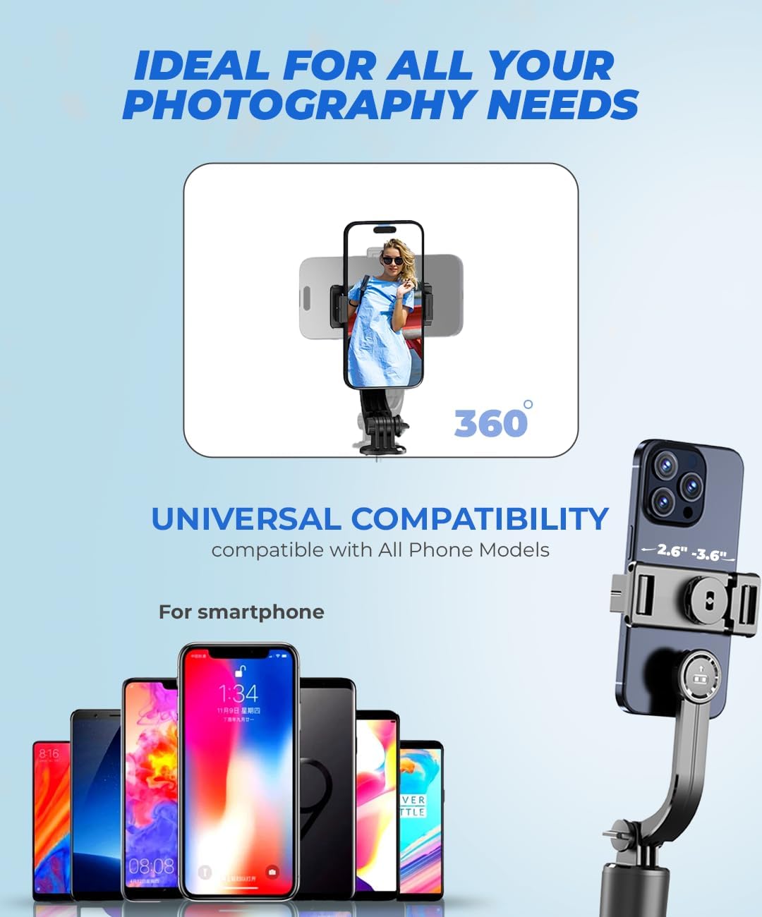 Selfie Stick with Wireless Remote | Extendable Telescopic Monopod 171cm for iPhone Camera & Android