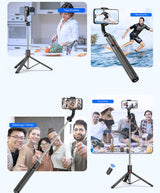 Selfie Stick with Wireless Remote | Extendable Telescopic Monopod 171cm for iPhone Camera & Android