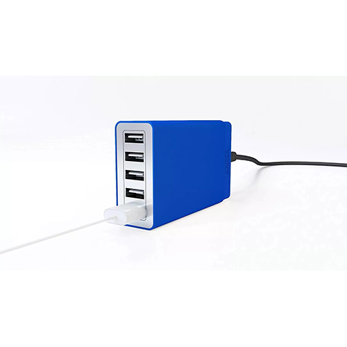 5 Port - Kaizen USB Wall Charger For Apple, Android Phones, Tablets, Desktop And More - Color: Blue
