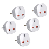 UK To Guadeloupe Travel Adapter - Converts UK Plug to 2 pin Round Plug
