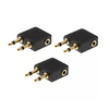 Gold Plated Airplane Headphone / Earphone Socket Adaptor For Sennheiser - Pack of 3