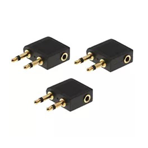 Gold Plated Airplane Headphone / Earphone Socket Adaptor For Bose - Pack of 3