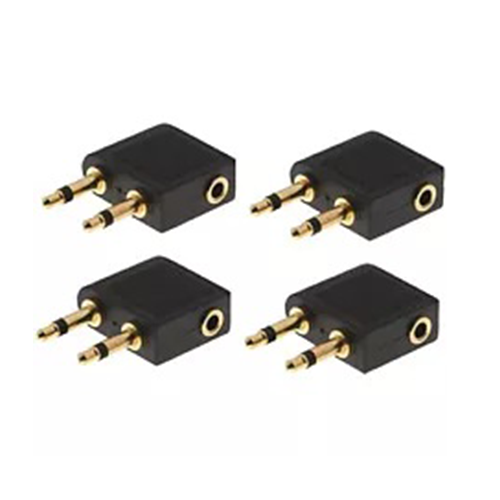 Gold Plated Airplane Headphone / Earphone Socket Adaptor For JVC - Pack of 4